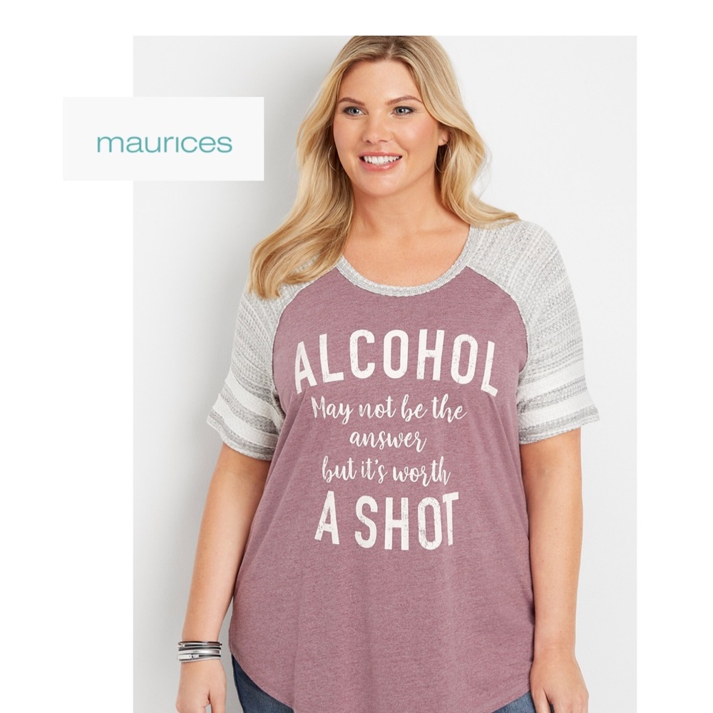 NWOT Maurices size XL or 2X graphic thermal sleeve